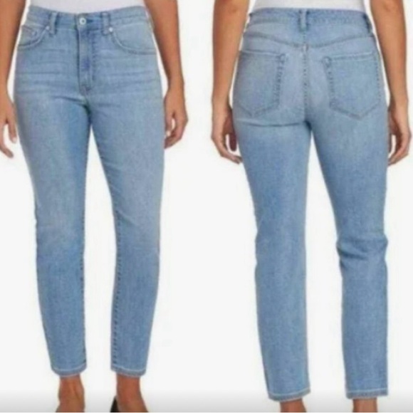 Ella Moss Juniors high waist straight leg ankle jeans Junior size 14/32 - Picture 2 of 10